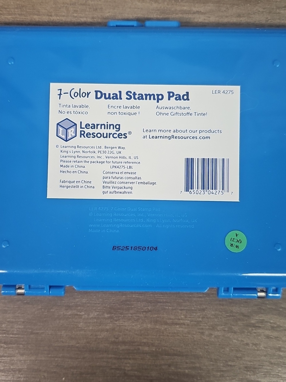 🎨Learning Resources 7-Color Dual Stamp Pad - Blue Case - Picture 3 of 3